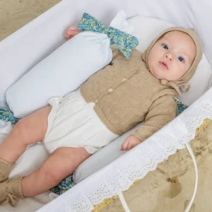 Cojines antivuelco blanco liso lazo Roque