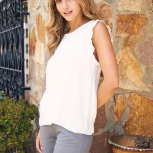 Top textura manga volante