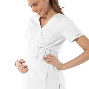 Casaca sanitaria maternidad con tejido elástico 2892