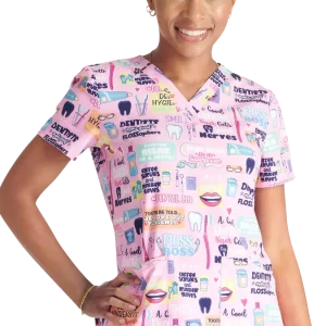 Casaca estampada mujer entallado dents rose CK662