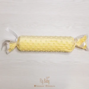 Cojín caramelo de topitos amarillo