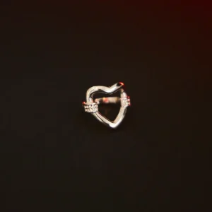 Anillo corazón brillos