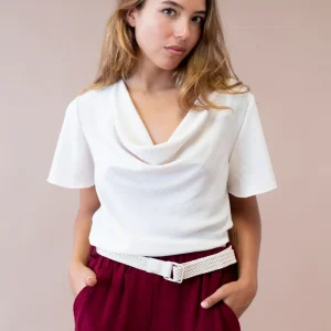 Blusa desbocada fluida