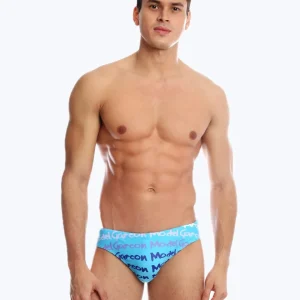 Blue Graffiti Swim Brief