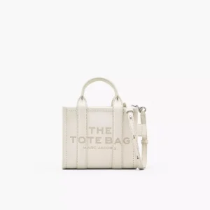 The Tote Bag Marc Jacobs Leather Mini Cotton/Silver