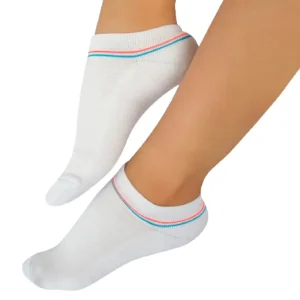 Medias taloneras para mujer con doble línea