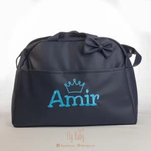 Bolso maternidad lazo MARINO