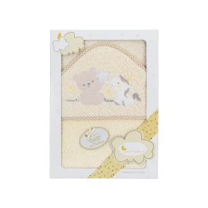 Capa de Baño Modelo Oso Unicornio Color Beige