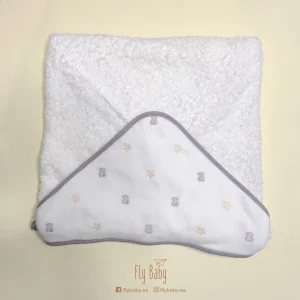 Capa de baño ositos gris