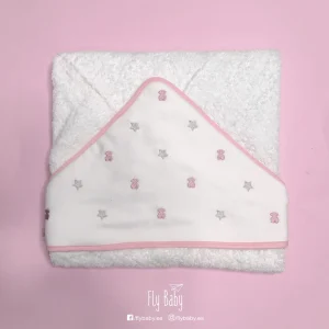 Capa de baño ositos rosa