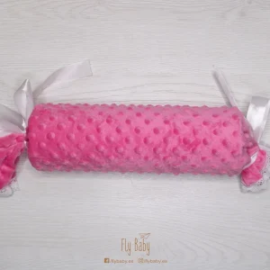 Cojín caramelo de topitos Rosa Barbie