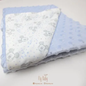 Manta de topitos Disney azul Mickey Mouse