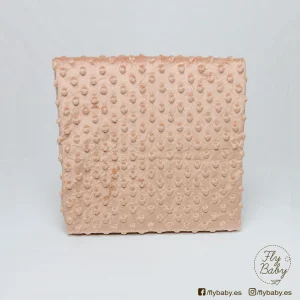 Manta para bebé de topitos marrón