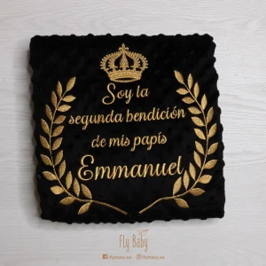 Manta para bebé – Soy la segunda bendición de mis papis – COLECCIÓN DIAMOND