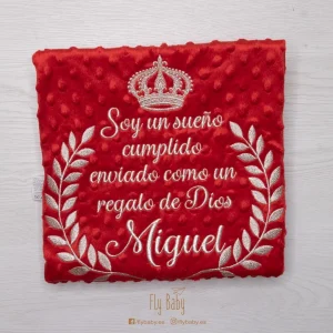 Manta para bebé roja / Soy un sueño cumplido enviado como un regalo de dios – COLECCIÓN DIAMOND
